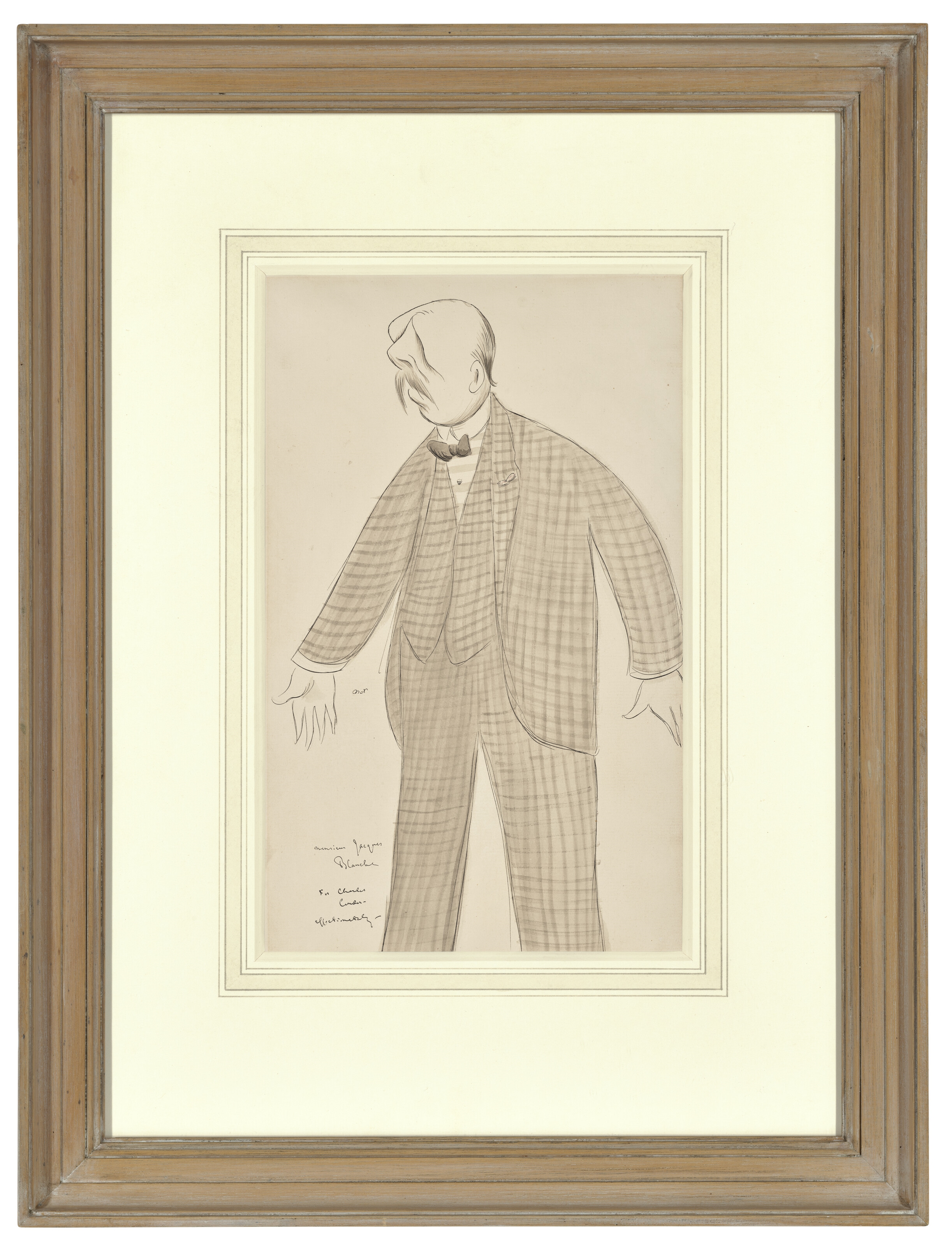 Sir Max Beerbohm Portrait Of Monsieur Jacques mile Blanche 1861 