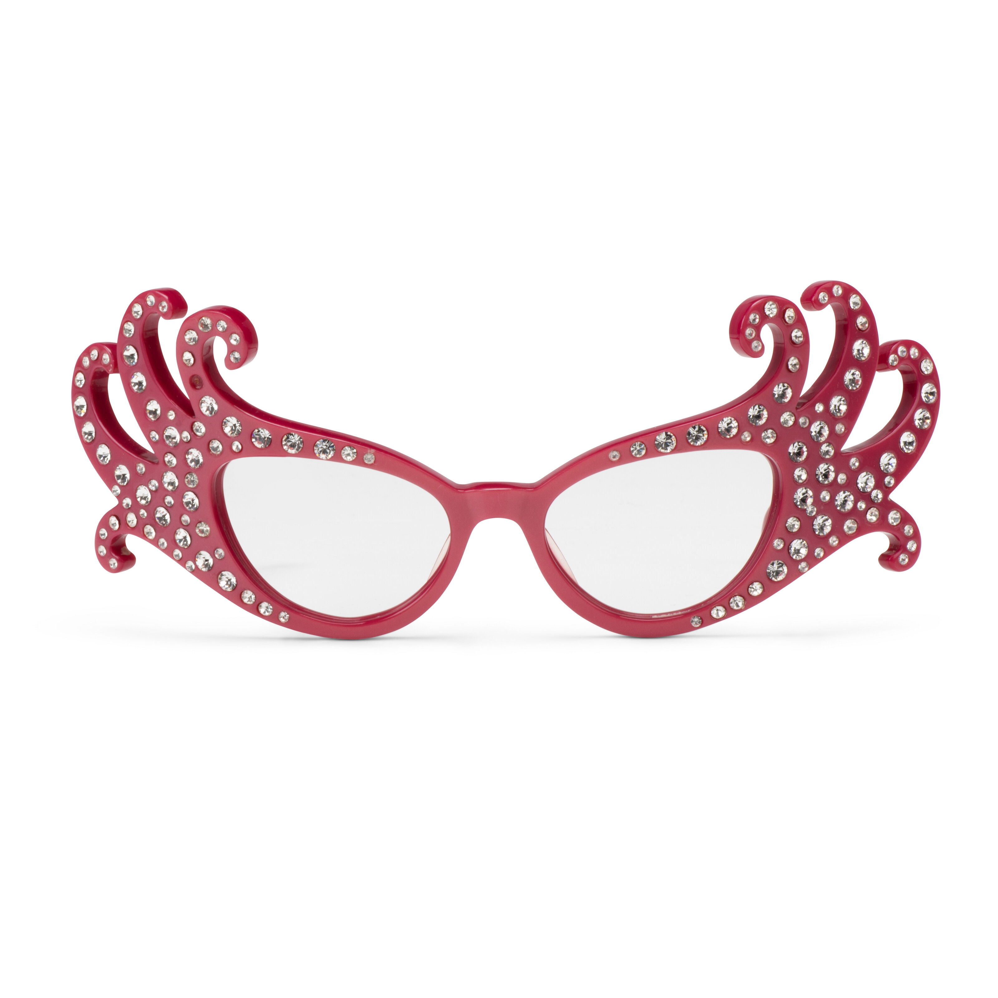David Cox | A PAIR OF DIAMANTE-ENCRUSTED PINK-LACQUERED SPECTACLES ...