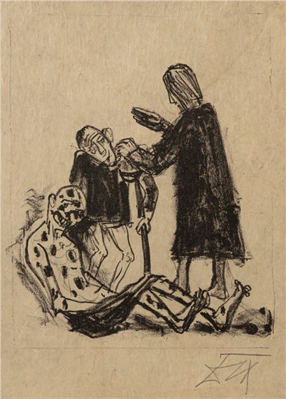 Die Heilung vieler Kranker by Otto Dix, 1960