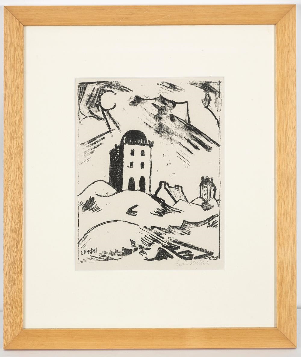 Artwork by Erich Heckel, Haus in den Dünen, Made of Lithograph on paper