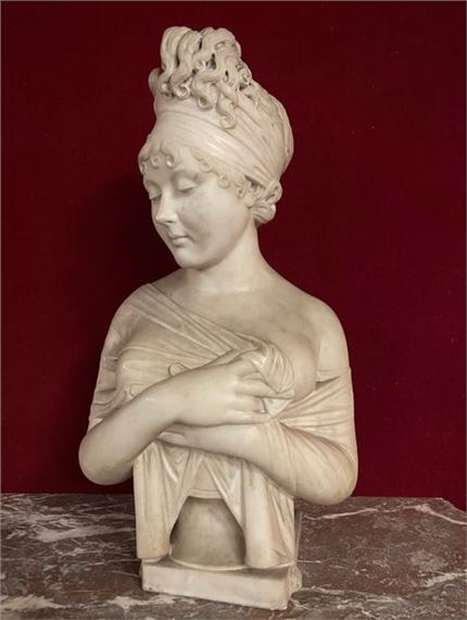 Joseph Chinard | after Bust of Madame Récamier Marble sculpture H. 63 ...