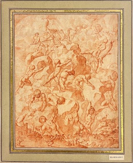 Pierre Brebiette | toning down of sanguine. Stains and small hole lower ...