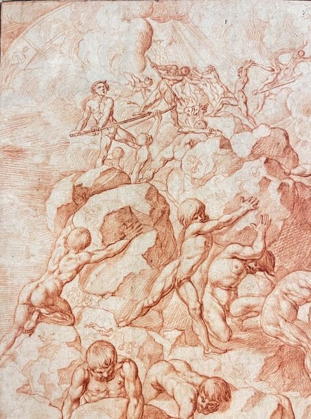 Pierre Brebiette | toning down of sanguine. Stains and small hole lower ...
