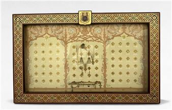 Important neo-Gothic reliquary frame containing 74 relics made of pebbles or plants from holy places in the Old and New Testaments - Ed. Boutillier