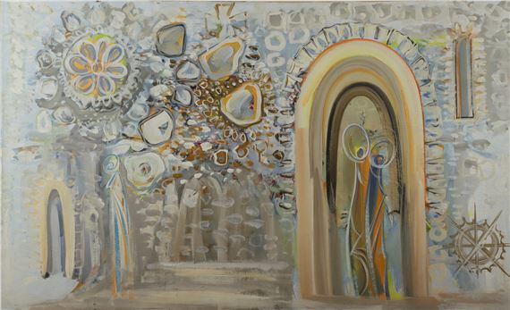 Bata Protic | Mihailo Bata Protich Modern Painting of an Interior (1971 ...