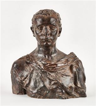 Buste de Paul Claudel à 16 ans. - Camille Claudel