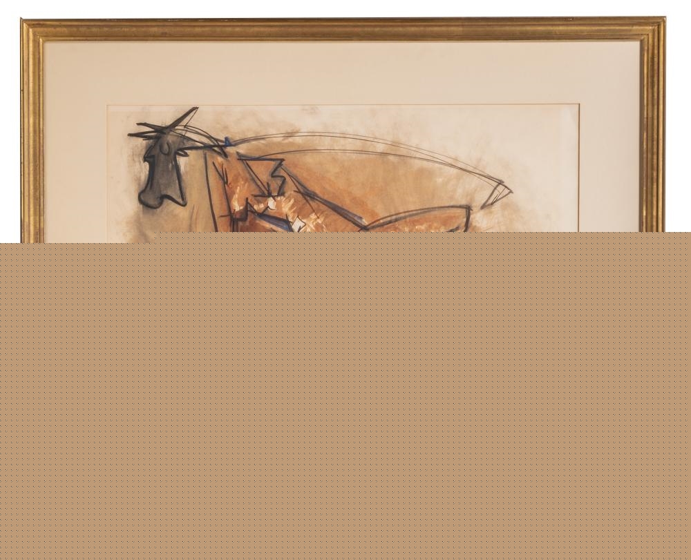 Artwork by Maurice Boel, two drawings, Made of mixed media on paper