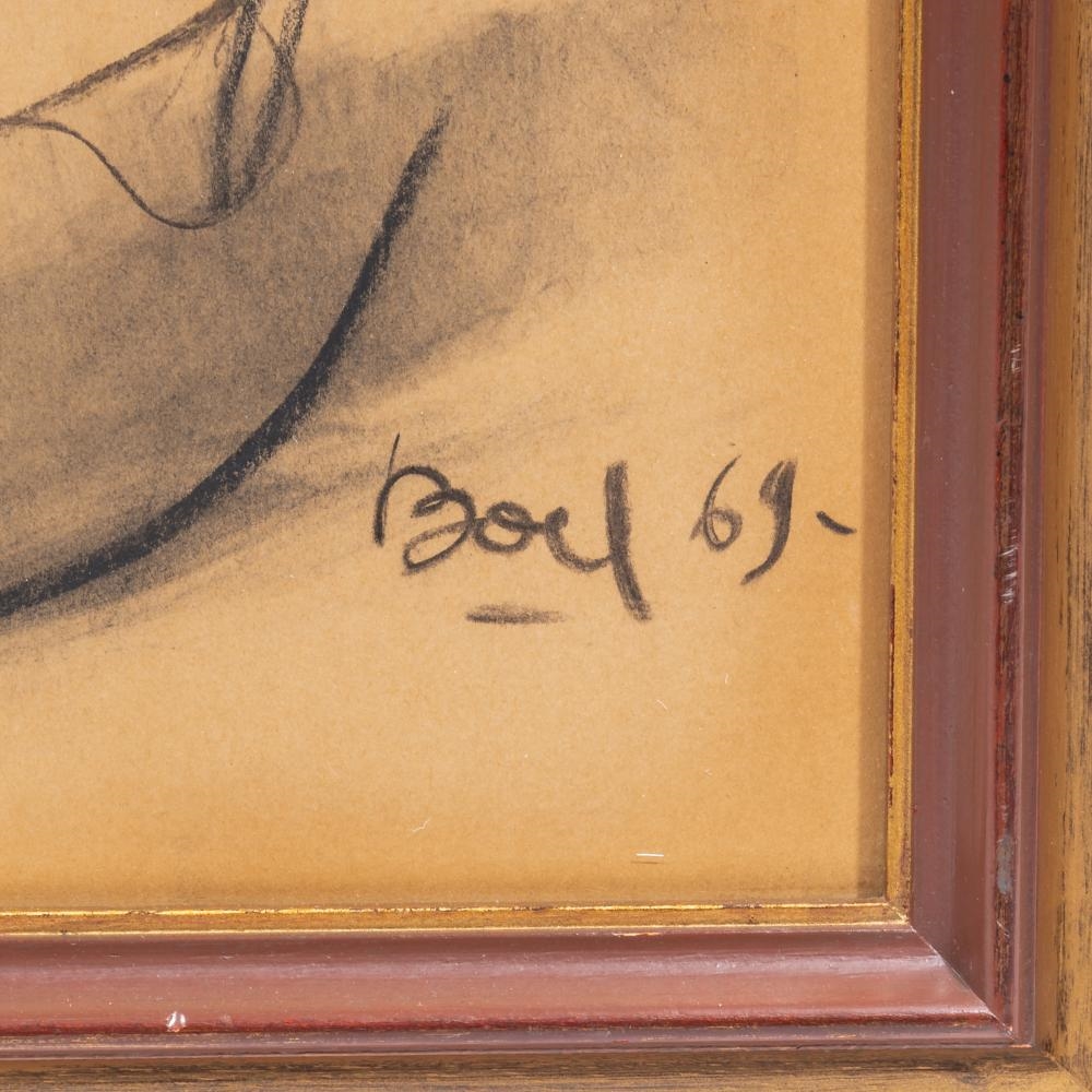 Artwork by Maurice Boel, two drawings, Made of mixed media on paper