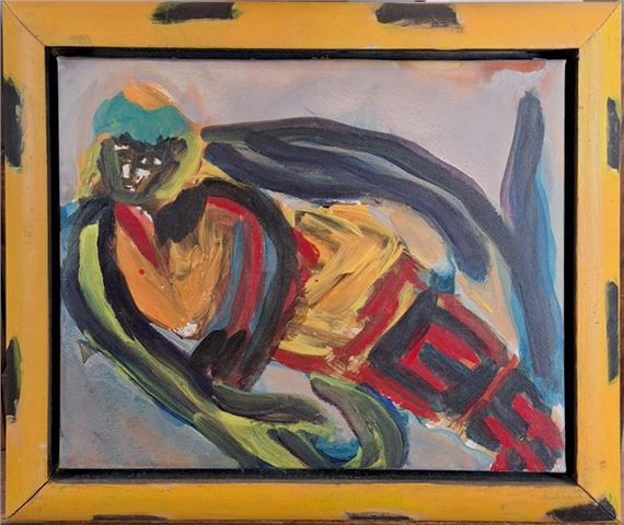 Christiane DURAND(1948) Images by C. Foltete Oil on canvas Signed, located and dated Paris 94 on the back 22 x 26.5 cm - Christiane Durand