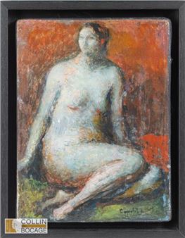 Seated nude - Rudolf Capaldo