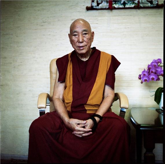 Portrait of Yeshe Lodoi Rinpoche Lama (b.1943) by Margarita Galandina