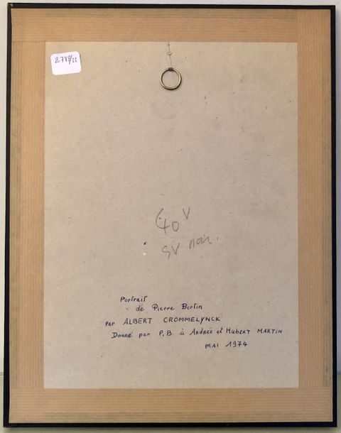 Artwork by Albert Crommelynck, Portrait of Pierre Bertin, Made of Black print