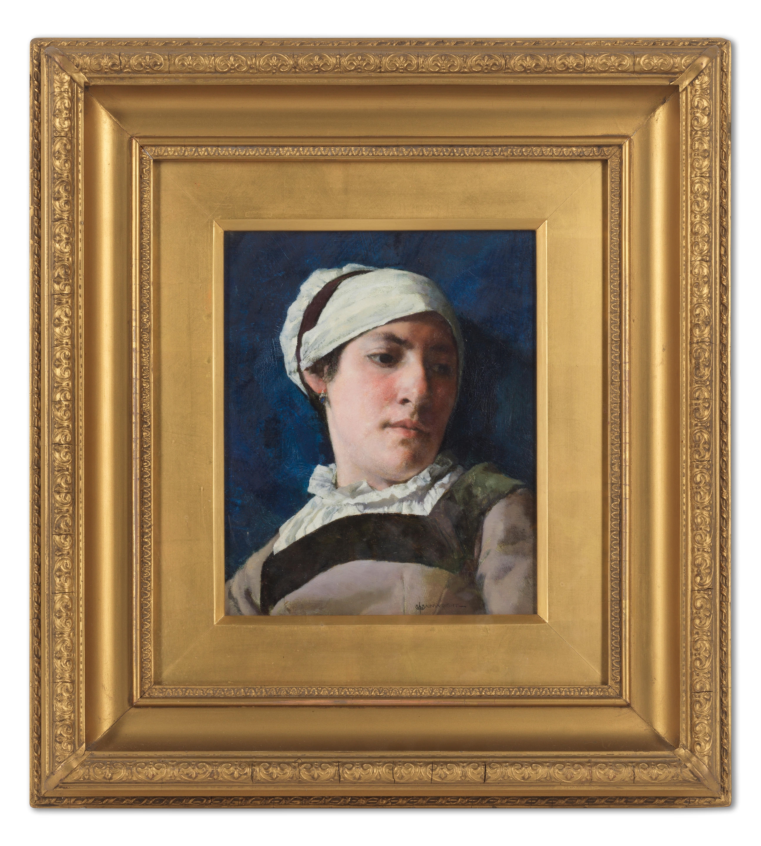 Artwork by William John Wainwright, Portrait of a maid, Made of oil on panel