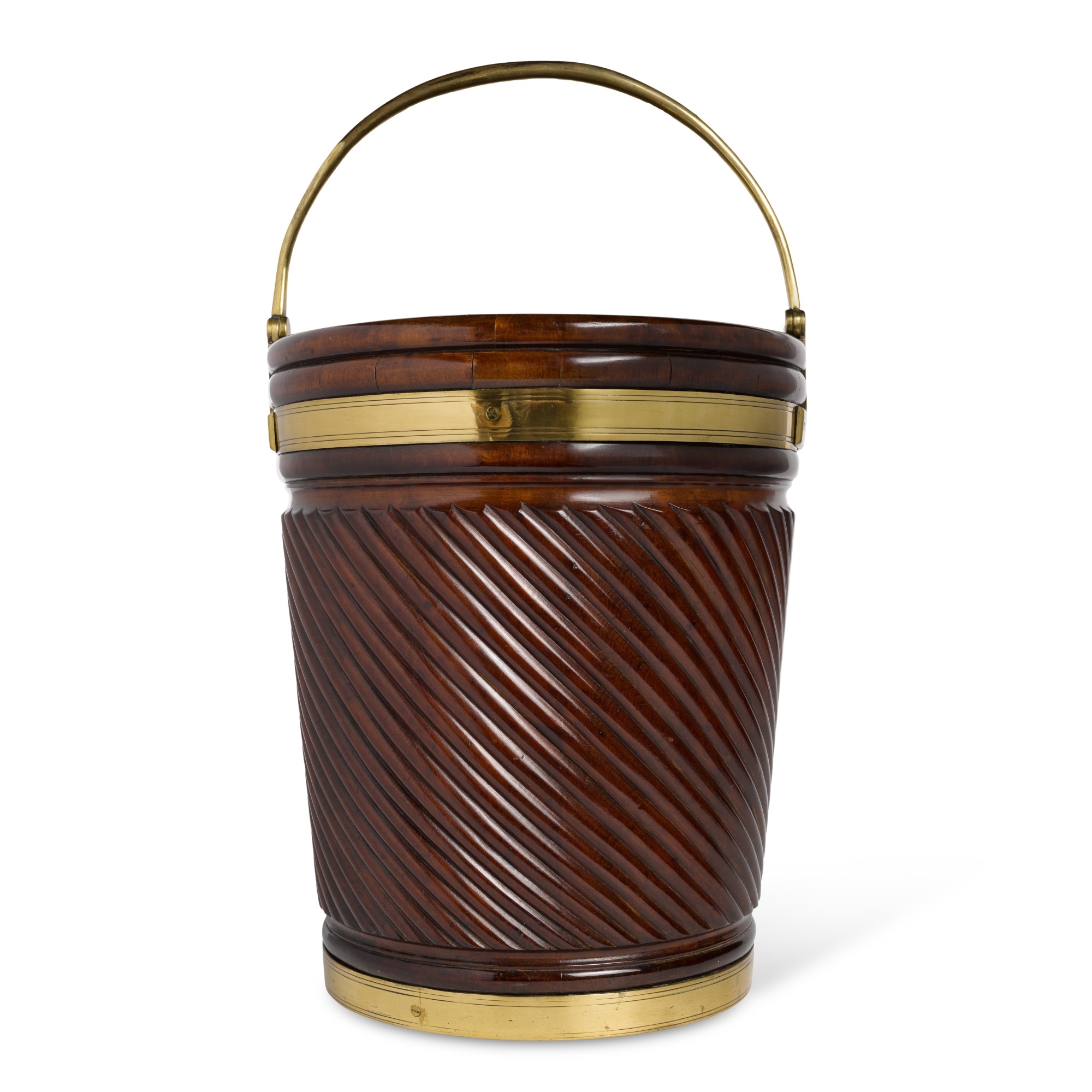 M. Butler | An Irish Regency Brass-Bound Mahogany Peat Bucket | MutualArt