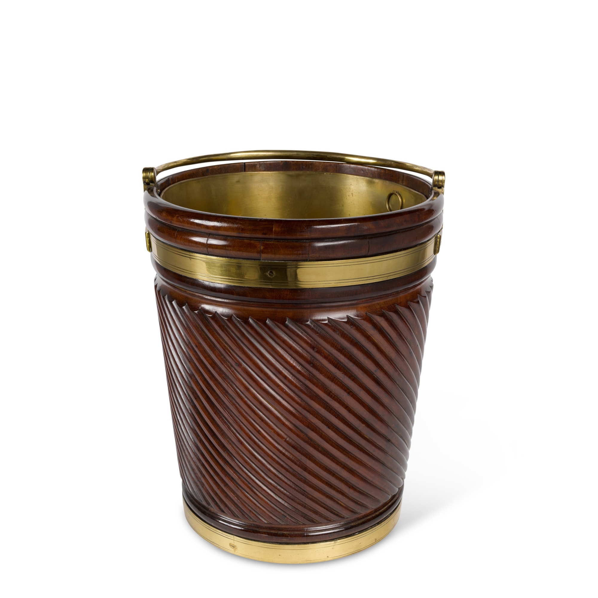 M. Butler | An Irish Regency Brass-Bound Mahogany Peat Bucket | MutualArt