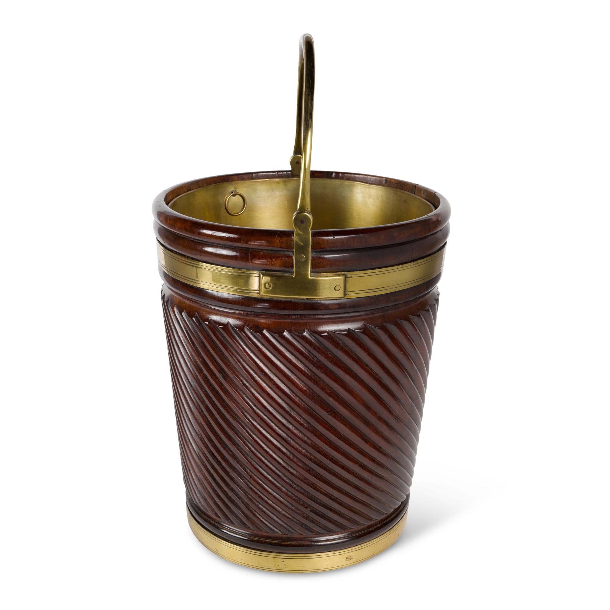 M. Butler | An Irish Regency Brass-Bound Mahogany Peat Bucket | MutualArt