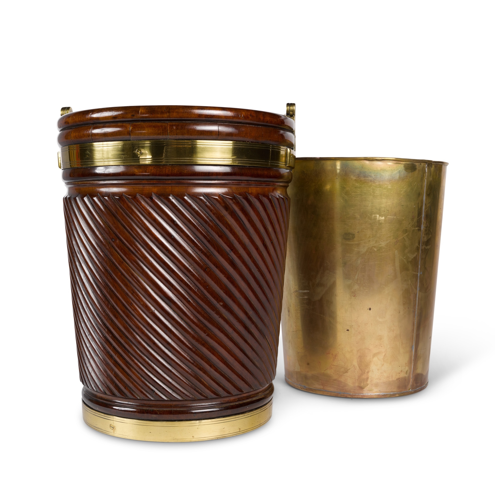 M. Butler | An Irish Regency Brass-Bound Mahogany Peat Bucket | MutualArt