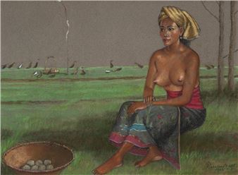 Untitled (Woman with Ducks in Field), 2015 - Raka Suasta