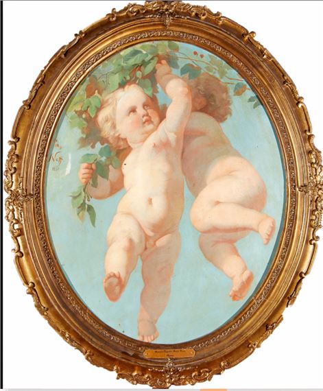 1804-1876)A pair of Putti - Timoleon von Neff