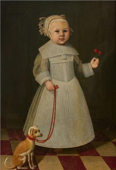 Portrait of a Child Accompanied by a Small Dog - Wybrand Simonsz. de Geest the Elder