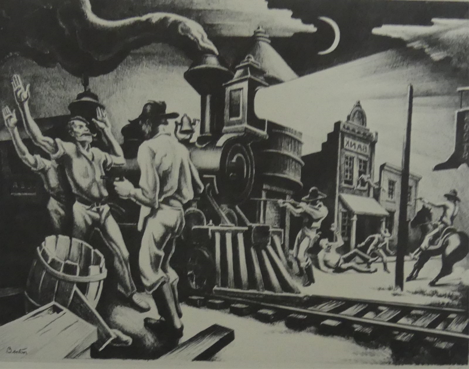 Artwork by Thomas Hart Benton‏, JESSE JAMES, Made of offset lithograph