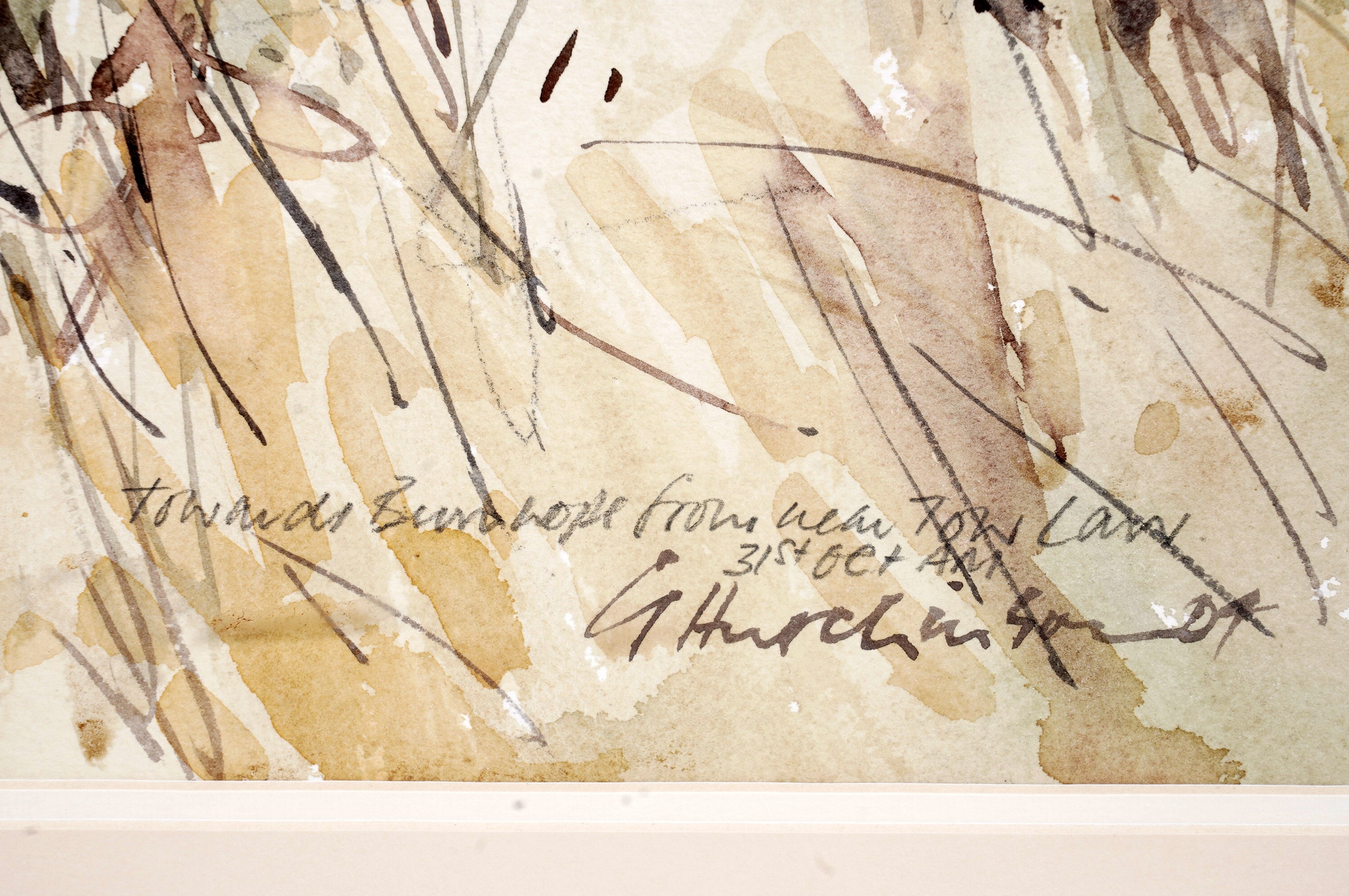 Artwork by George Hutchinson, Towards Burnhope, Made of watercolour