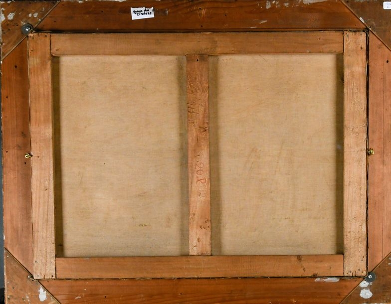 Artwork by Émile Didier, Paysage vallonné aux grands arbres, Made of oil on canvas