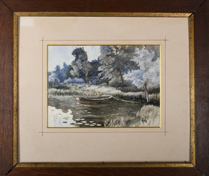 Plaque De Verre Stéréoscopique Vintage Grand Format - Barques Et Voiliers, Circa 1910, France, 8.5 X 17 Cm