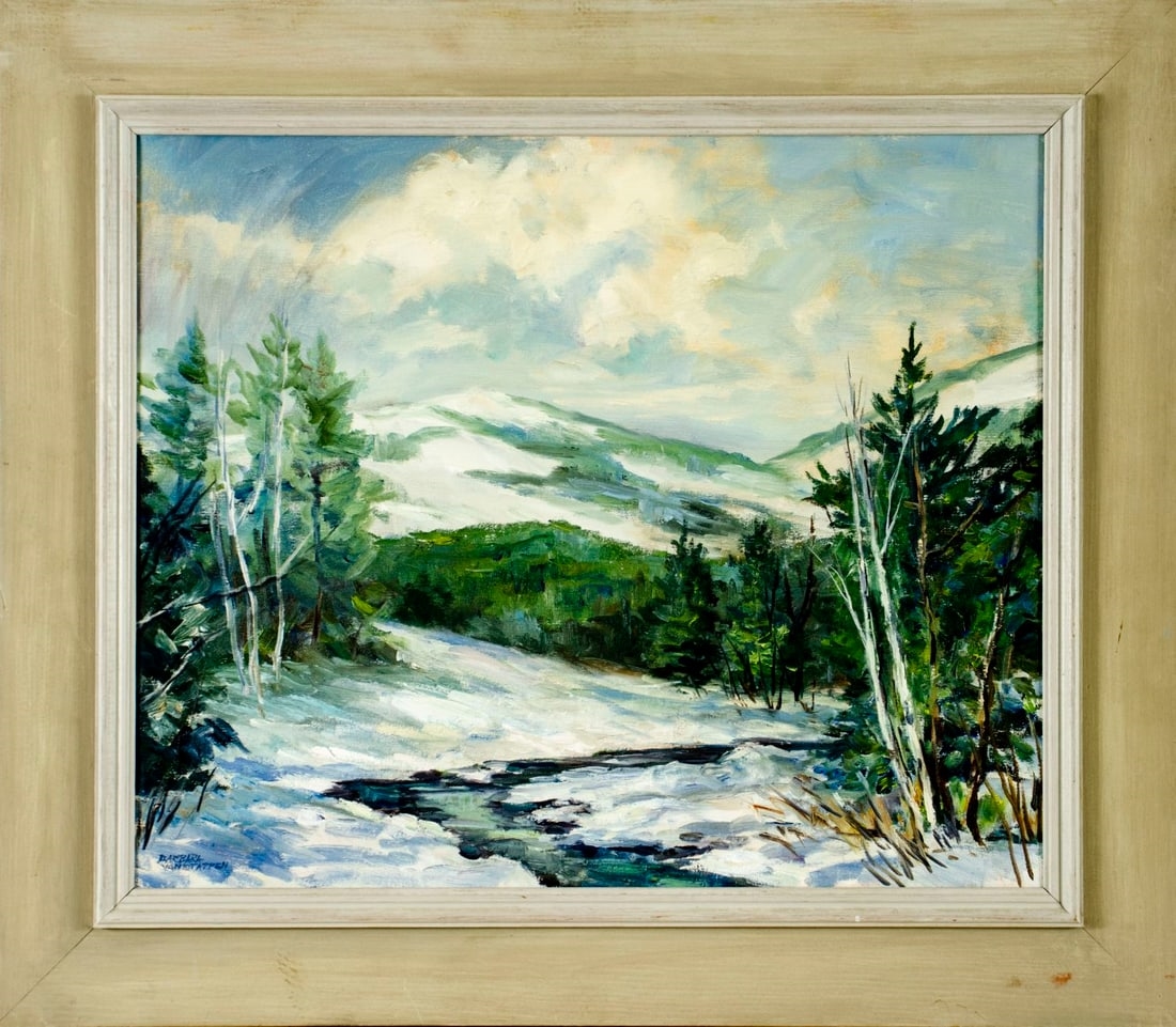 Artwork by Barbara B Hutchins van Stappen, Landscape - White Mountains, Made of oil on canvas