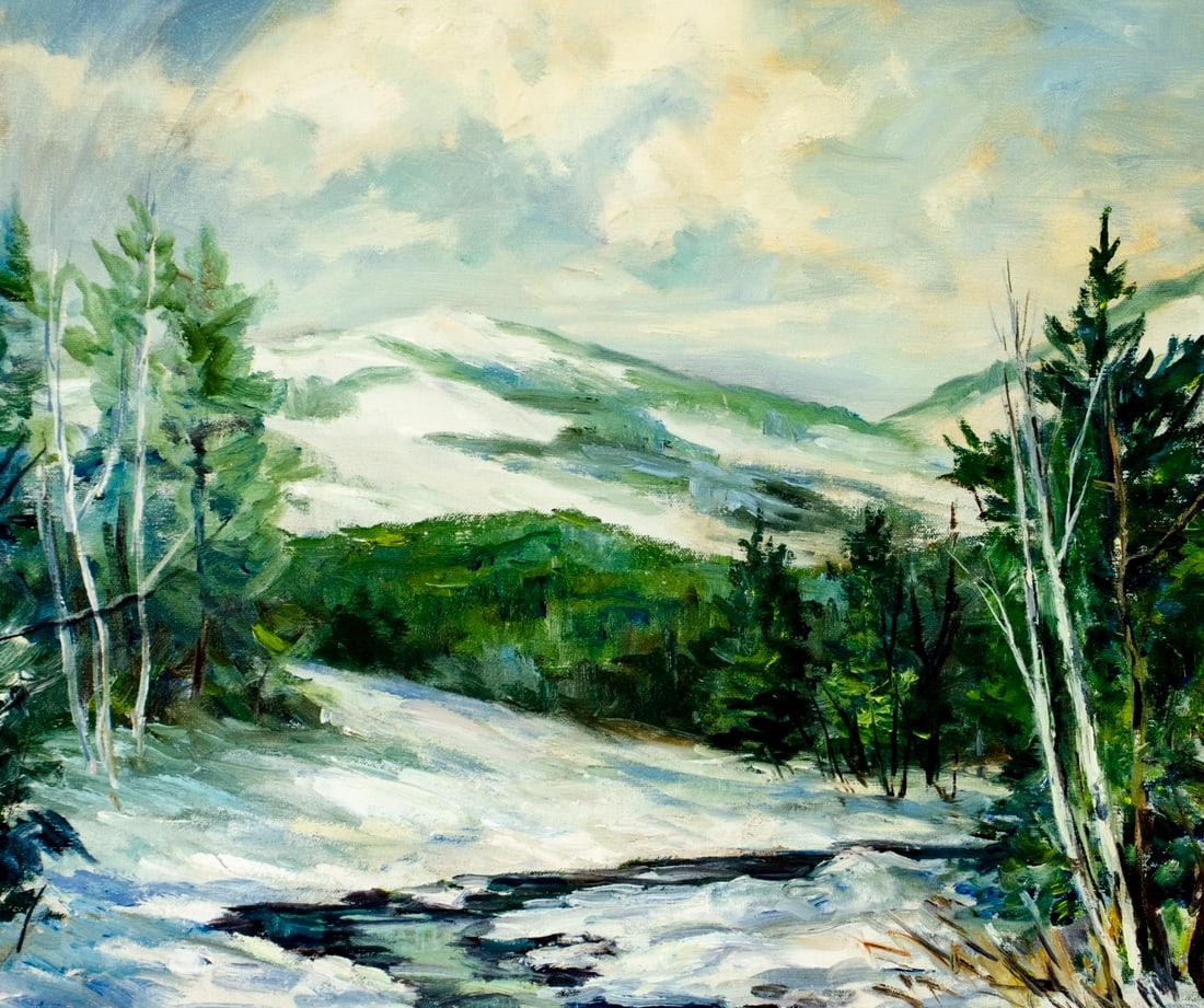 Artwork by Barbara B Hutchins van Stappen, Landscape - White Mountains, Made of oil on canvas