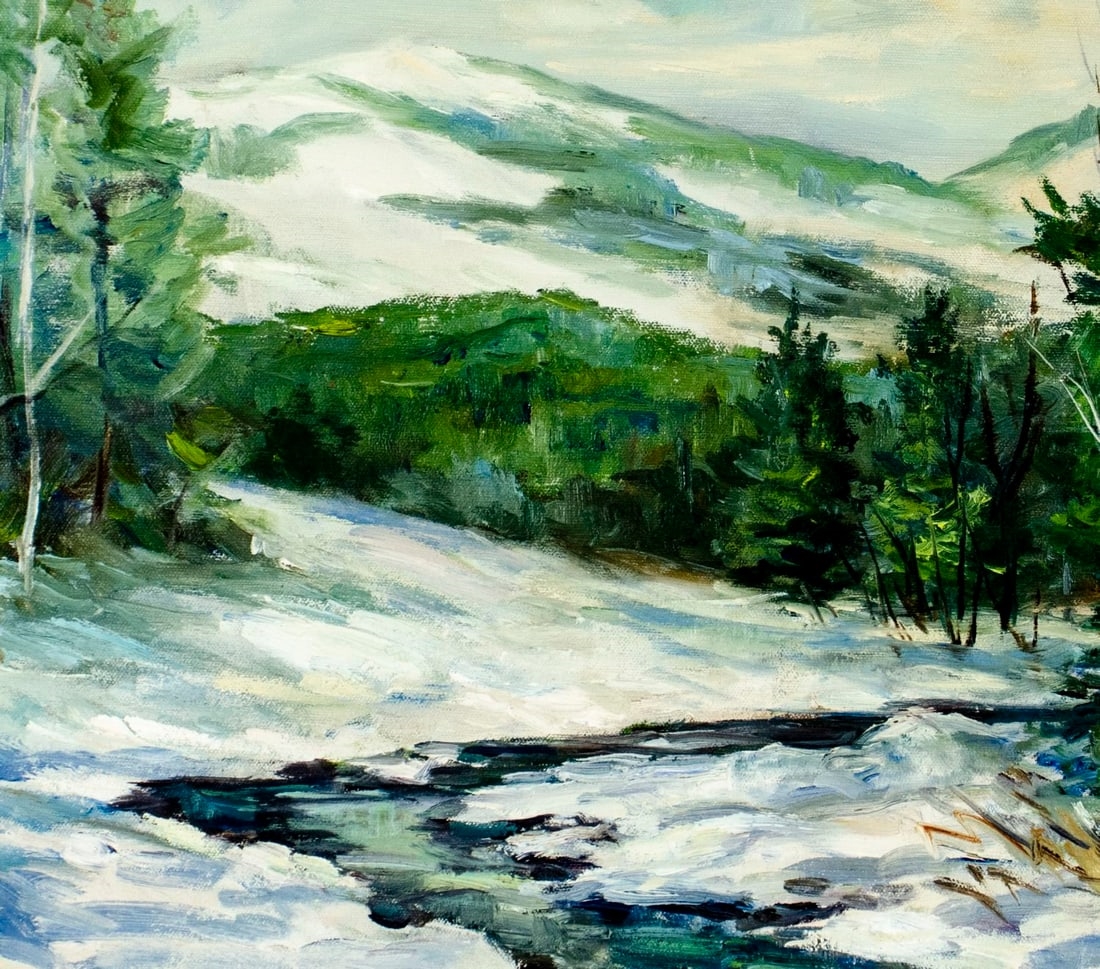 Artwork by Barbara B Hutchins van Stappen, Landscape - White Mountains, Made of oil on canvas