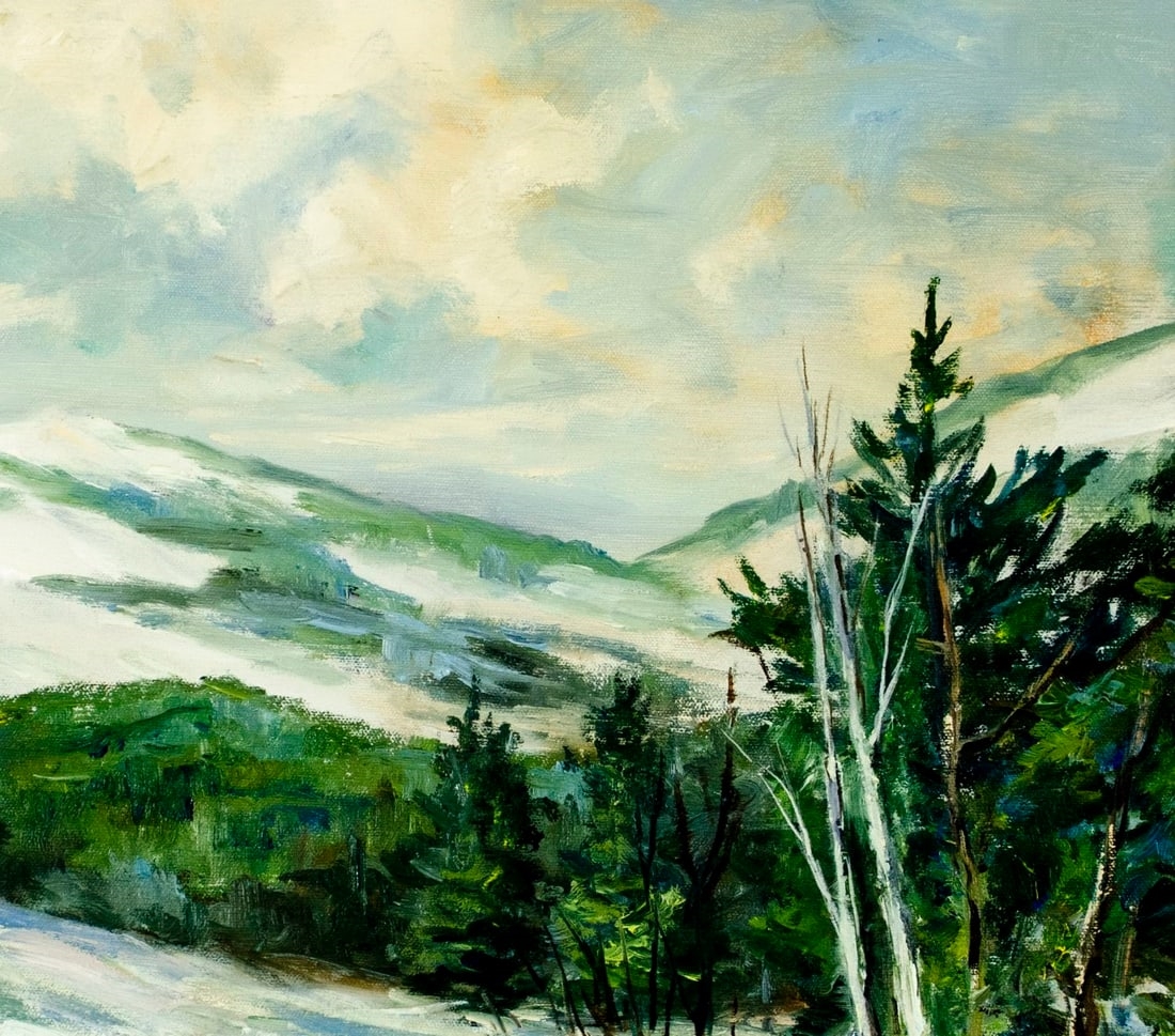 Artwork by Barbara B Hutchins van Stappen, Landscape - White Mountains, Made of oil on canvas