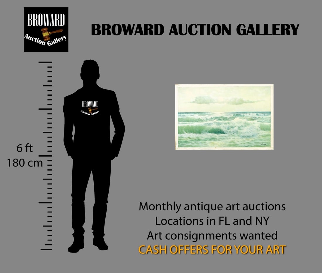 Artwork by Edouard Mandon, Seascape, Made of oil on canvas