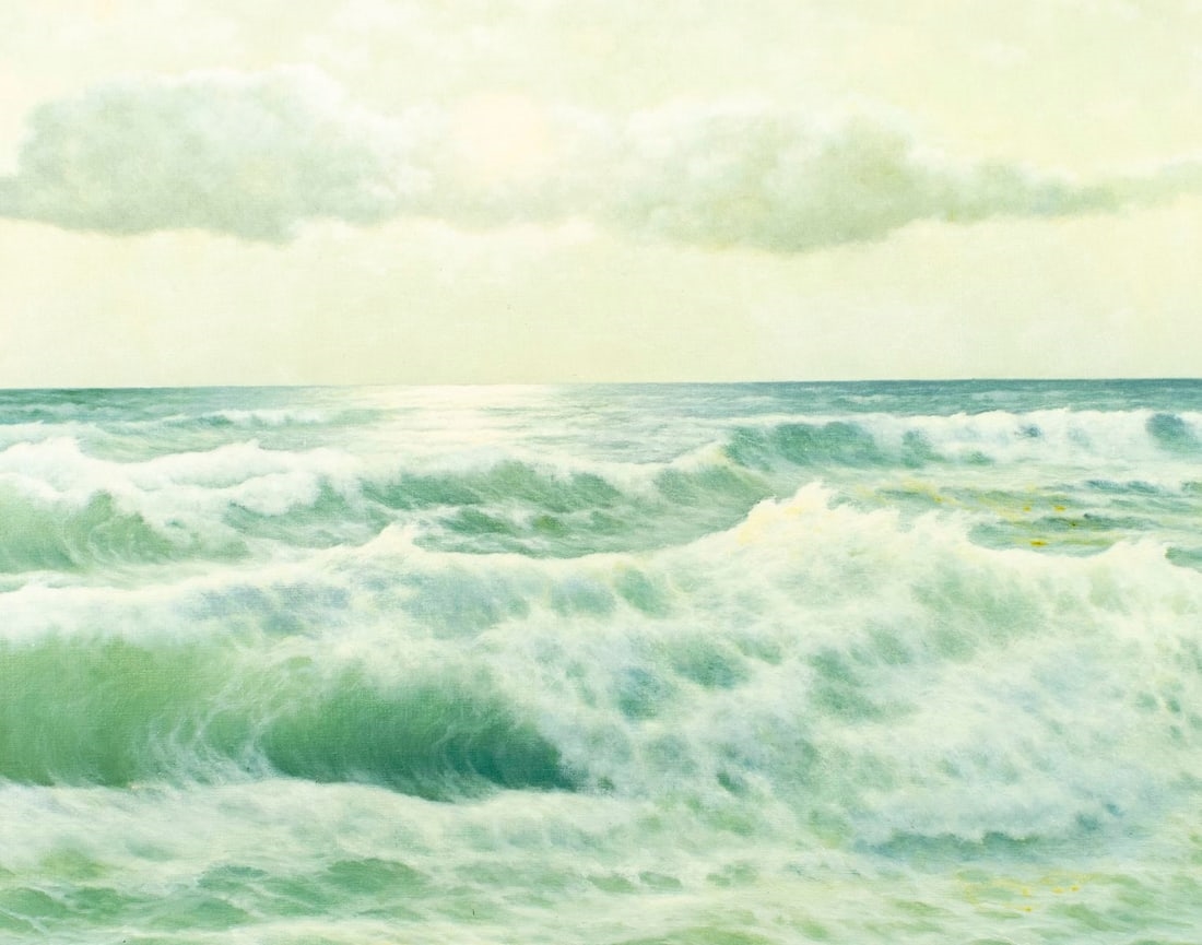 Artwork by Edouard Mandon, Seascape, Made of oil on canvas