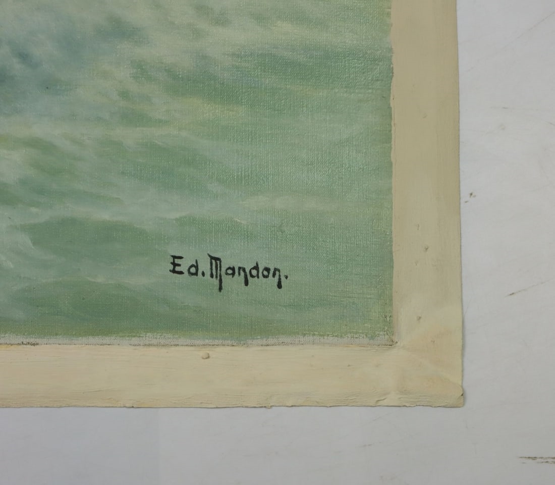 Artwork by Edouard Mandon, Seascape, Made of oil on canvas