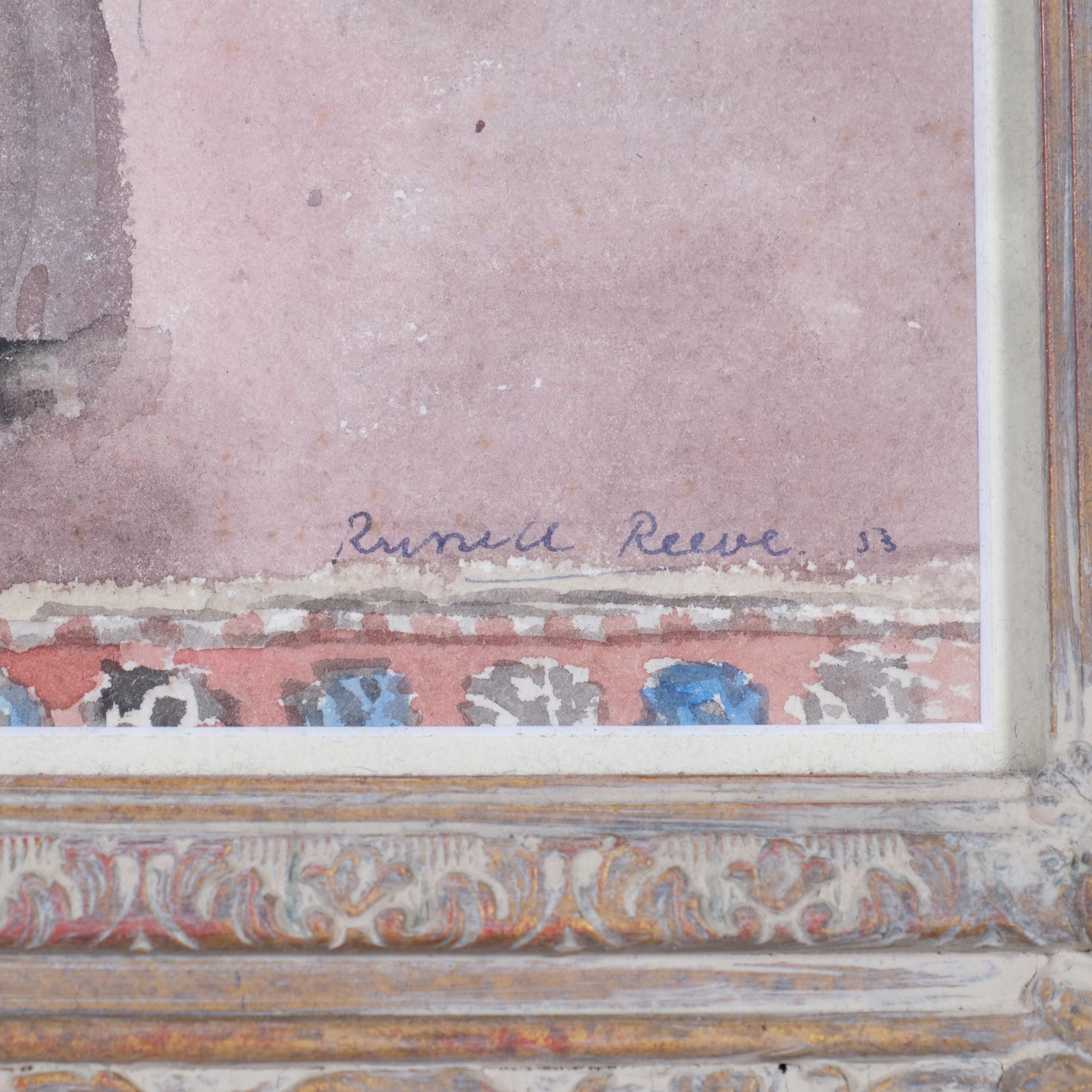 Russell Reeve | portrait of the artist's wife and cat (1953) | MutualArt