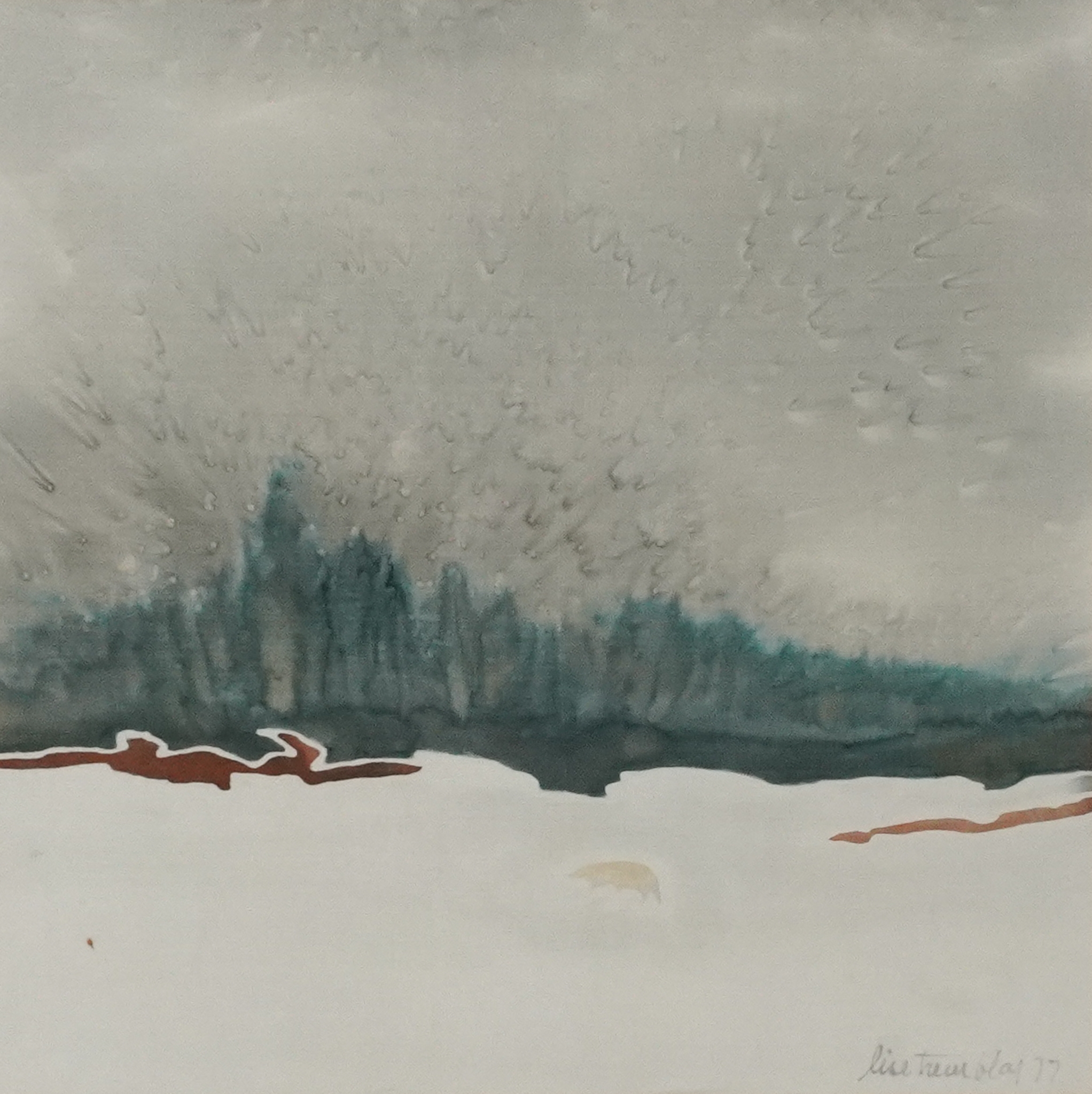 Artwork by Lise Tremblay, Abstraction - winter landscape - 1977, Made of Print on fabric