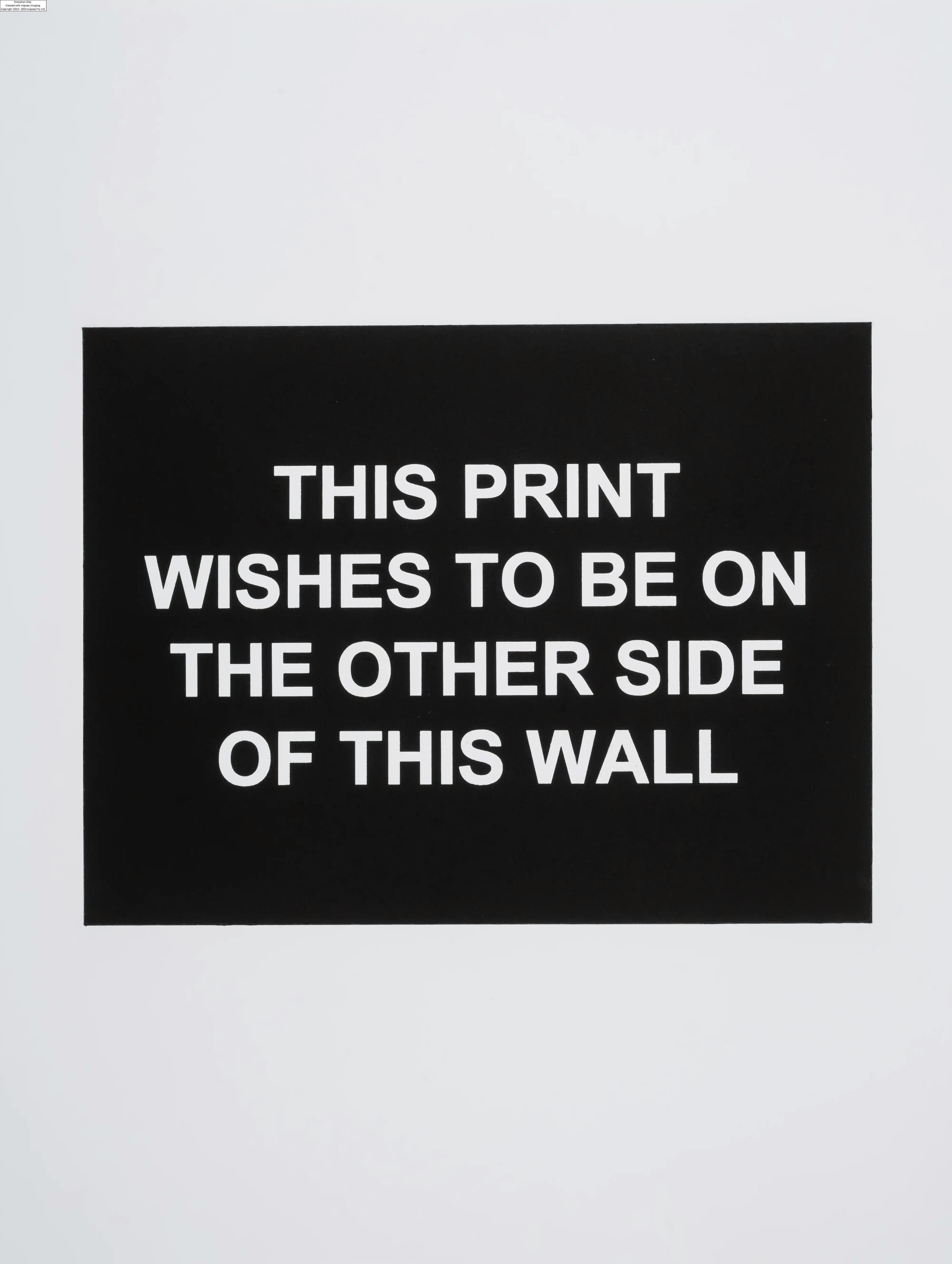 Artwork by Laure Prouvost, Etching, Made of etching