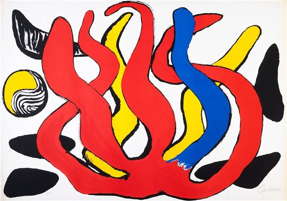 Alexander Calder | Alexander Calder - Red, Yellow and Blue Coral with ...