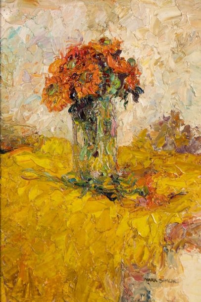 Artwork by Mark Simon, Mark SIMON (actif au XXème siècle, Made of oil on canvas