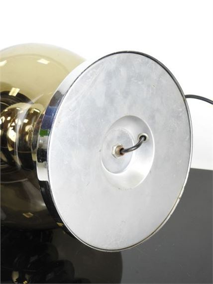 Joseph Richard Essig | Smoked glass lamp with diminutive double sphere ...