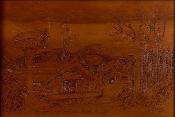 F. R. LUCKMAN | An Early New Zealand Maori Village | MutualArt