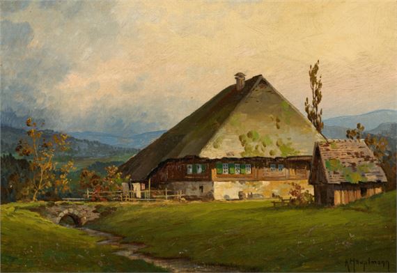 Schwarzwaldhof im Sommer by Karl Hauptmann