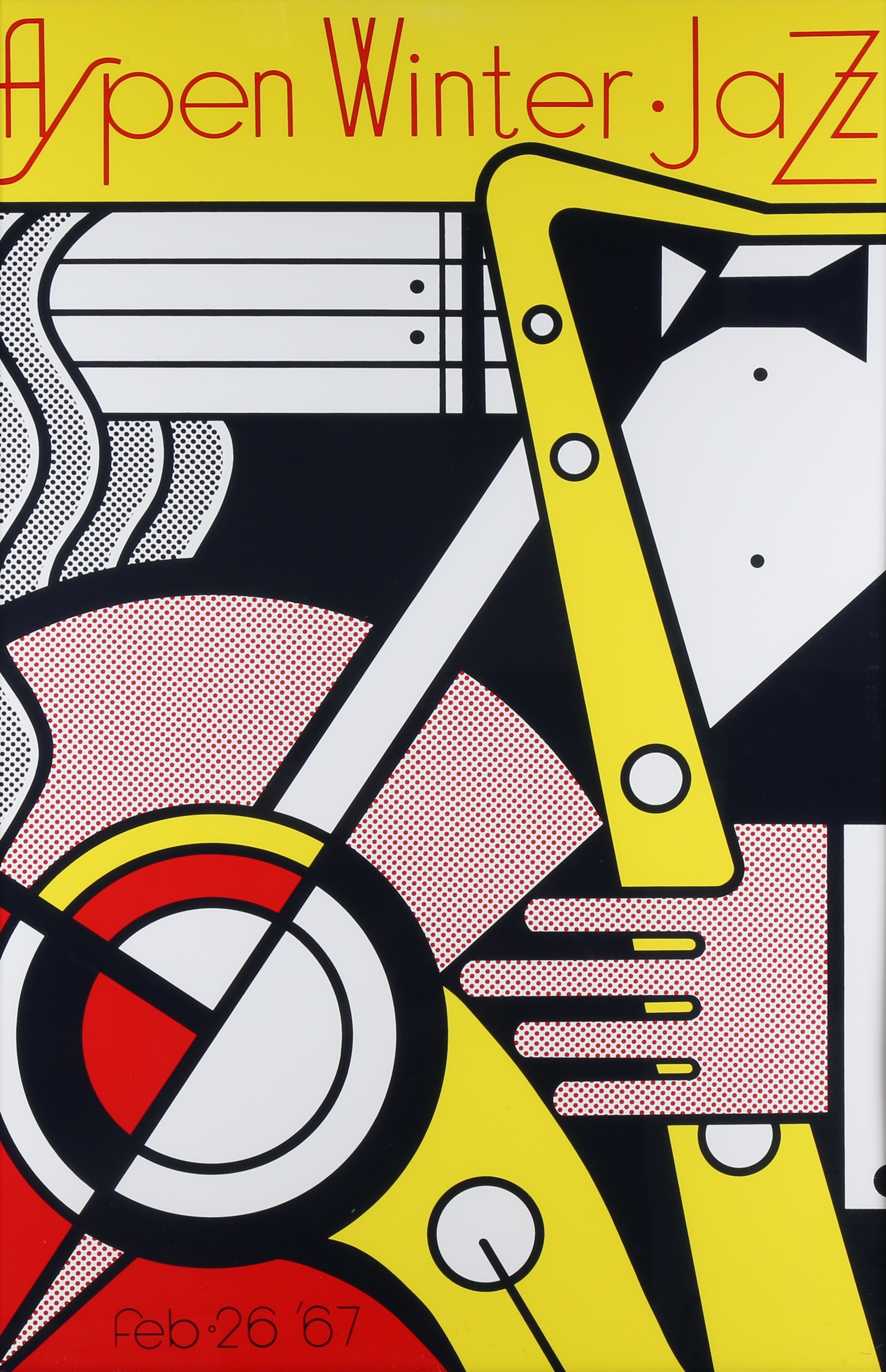 Artwork by Roy Lichtenstein, Aspen Winter Jazz, Made of screenprint poster in colours