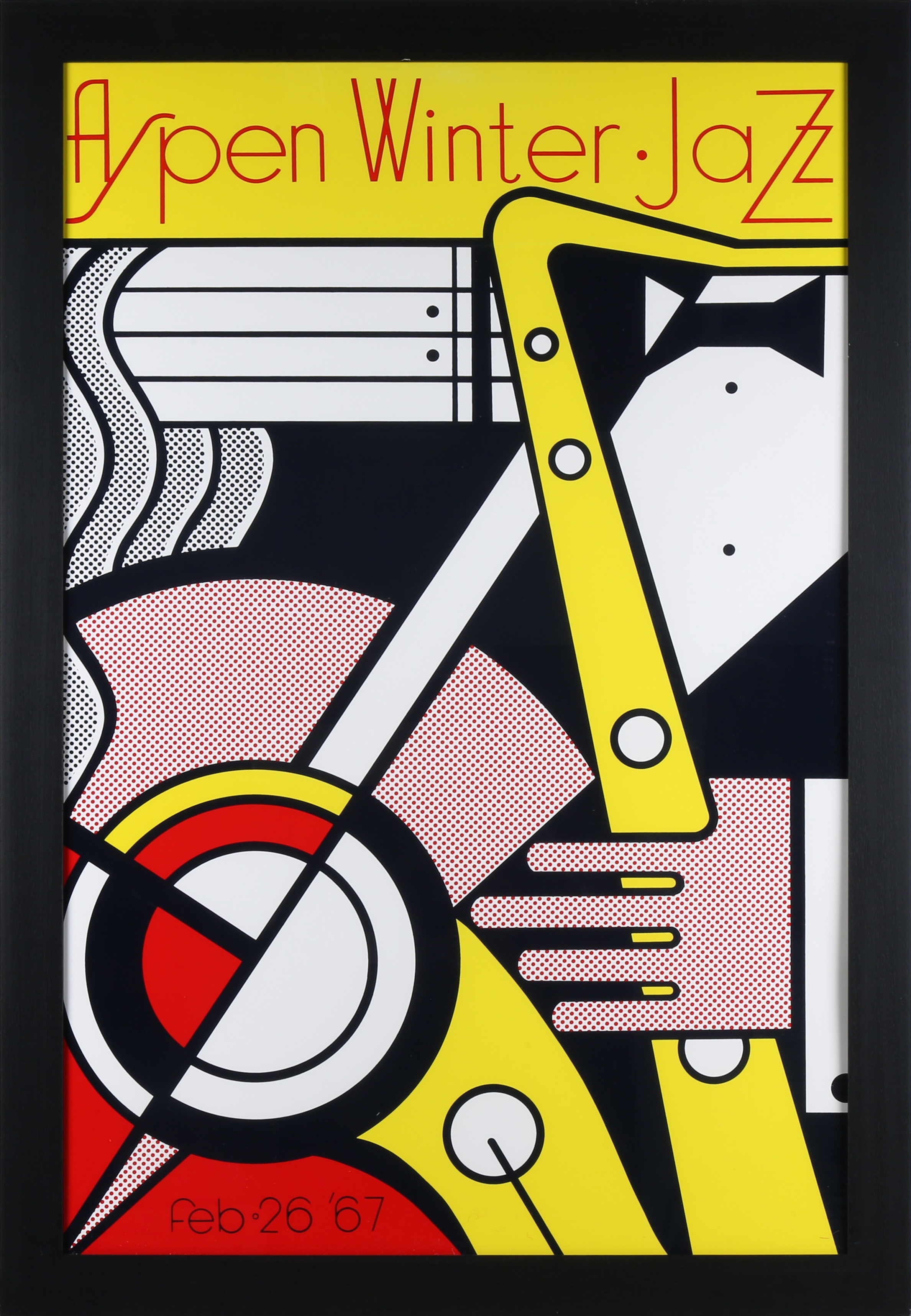 Artwork by Roy Lichtenstein, Aspen Winter Jazz, Made of screenprint poster in colours