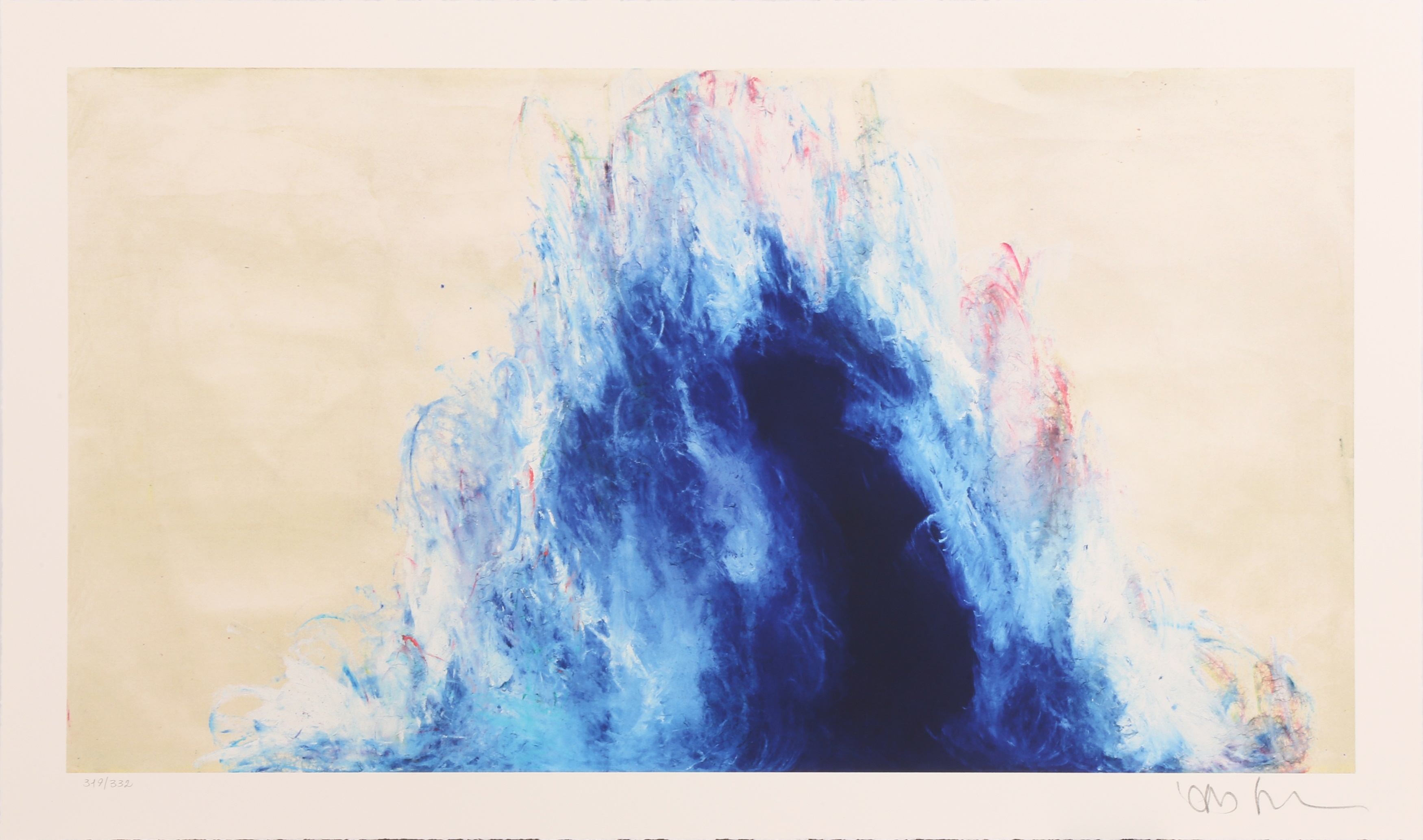 Artwork by Anish Kapoor, Out of the Dark, Made of pencil
screenprint in colours with matte varnish