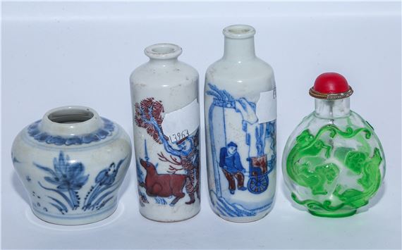 Three | Glass Snuff Bottles (20th Century) | MutualArt