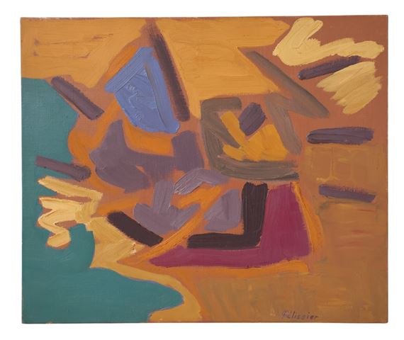 - Abstract composition in orange by Gilbert Pélissier