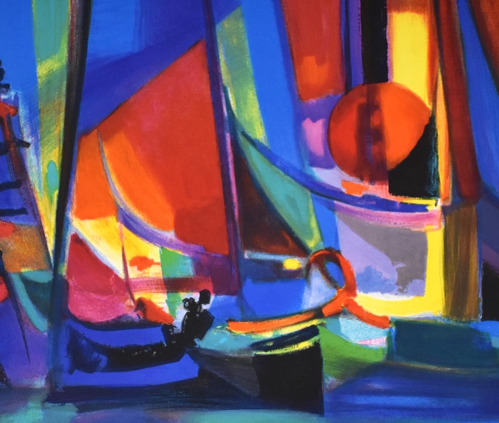 Marcel Mouly | Marcel Mouly Hand signed Lithograph Soliel Rouge Artist ...