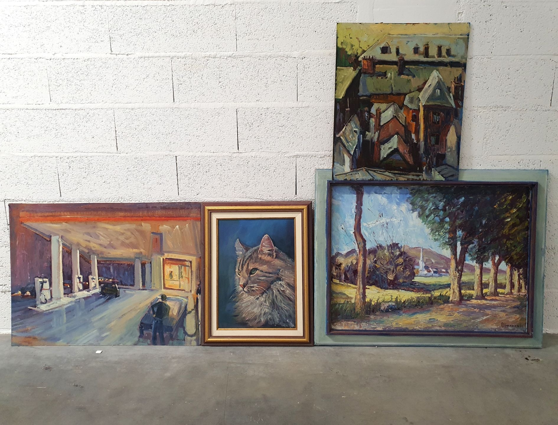 Artwork by Gustav Brauch, Untitled, Made of panel and 5 on canvas